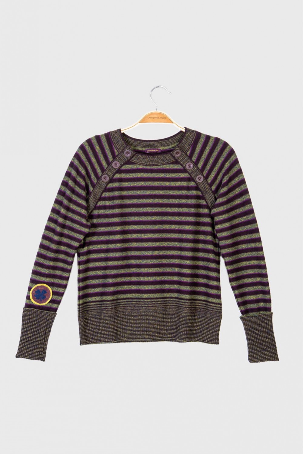 burgundy striped sweater