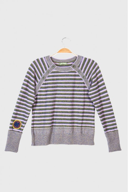 Striped sweater BLASON Mauve