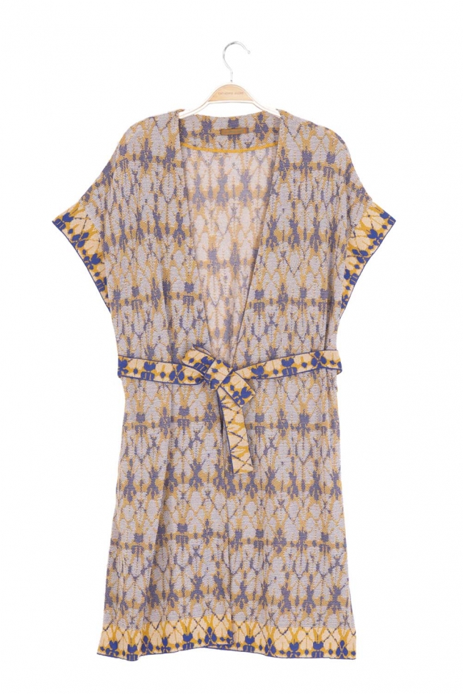 Long open cardigan PRISM Yellow