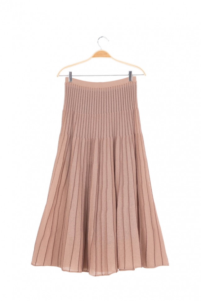 Pleated skirt CODE Beige