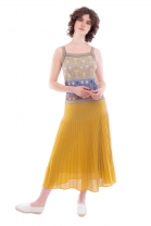 Pleated skirt CODE Yellow