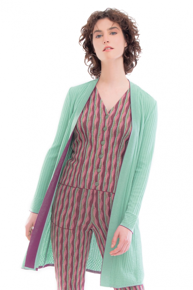 Long open cardigan CODE Green
