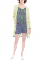 Long open cardigan CODE Lime
