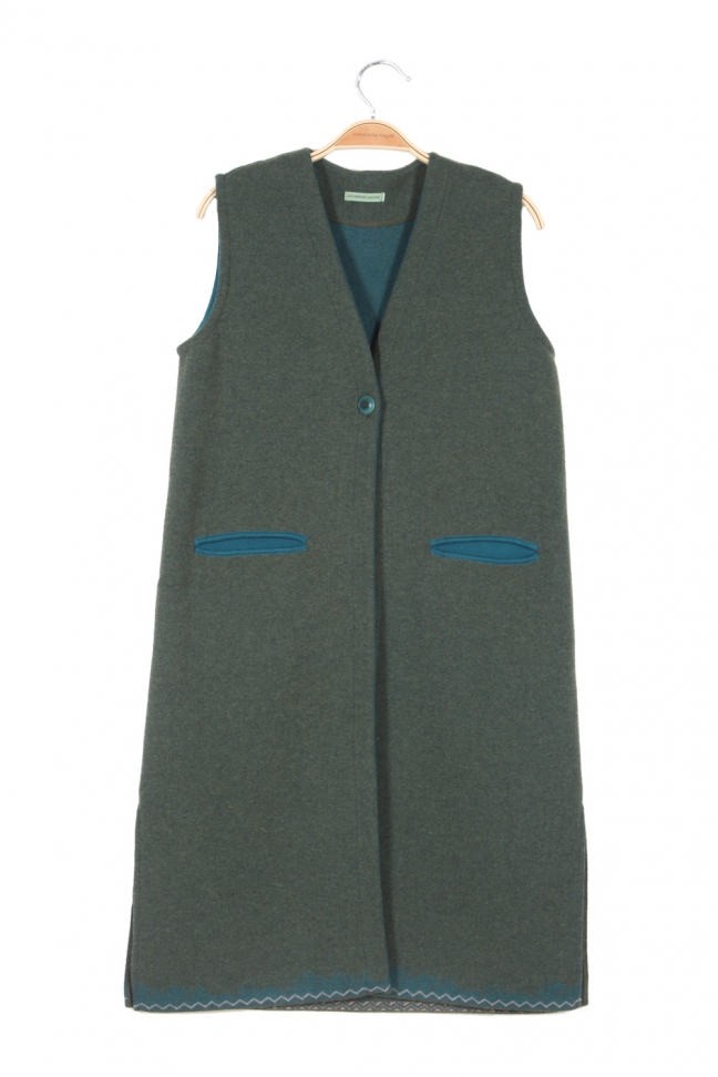 Long cardigan INGRID Green