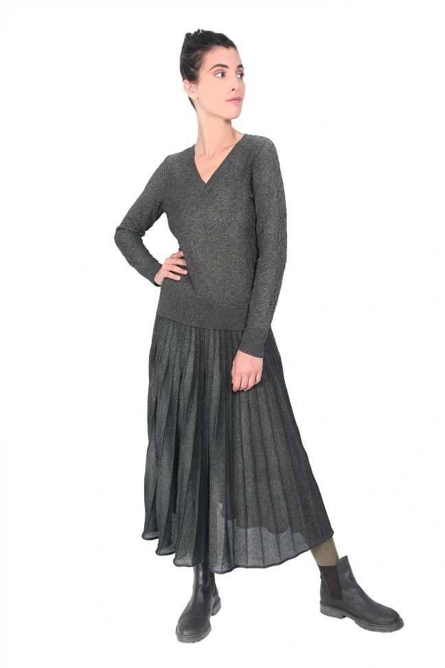 Pleated skirt IDOL Bronze