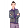 High neck cardigan TRACK Blue