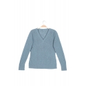 V neck sweater IDOL Sky Blue