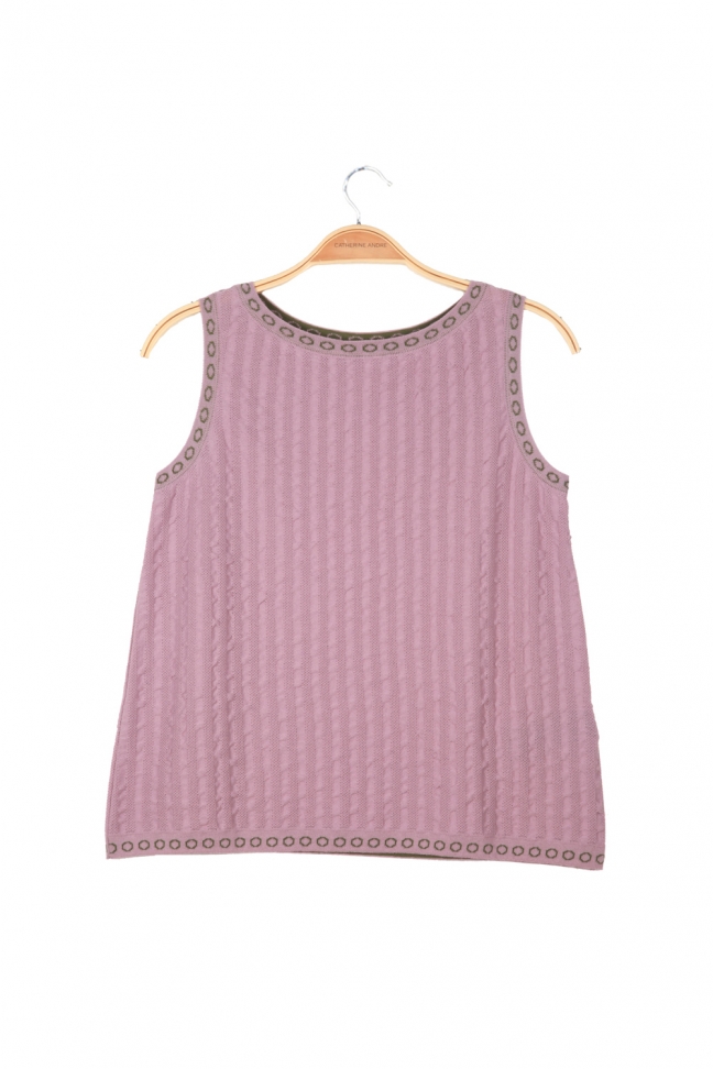 Tank top YES Mauve