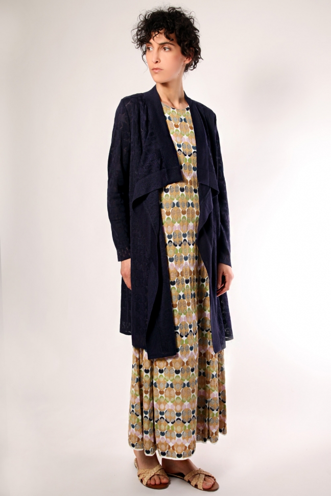 Long open cardigan SING Navy