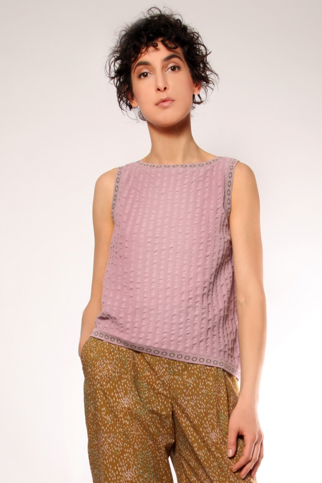 Tank top YES Mauve