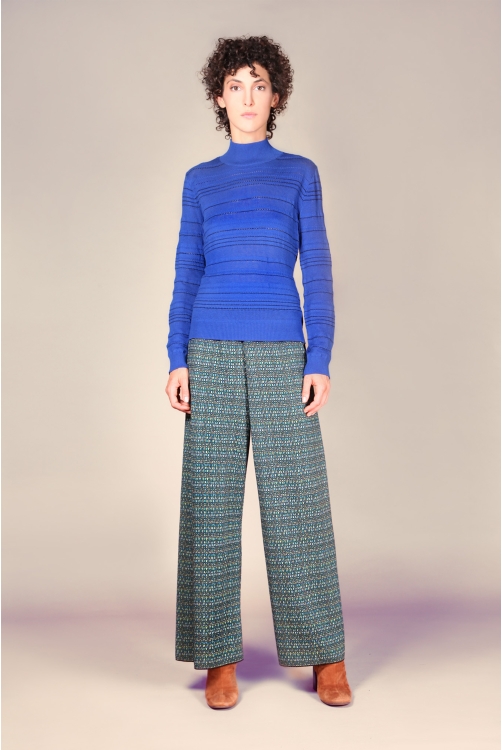 High Neck Sweater BETSBI Blue High Neck Sweater BETSBI Blue