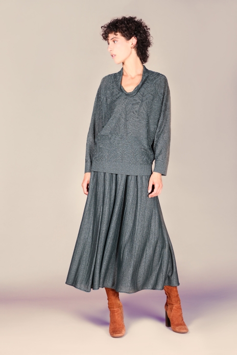 Pleated skirt IRIS Steel