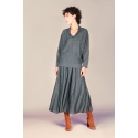Pleated skirt IRIS Steel