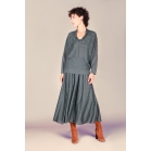 Pleated skirt IRIS Steel