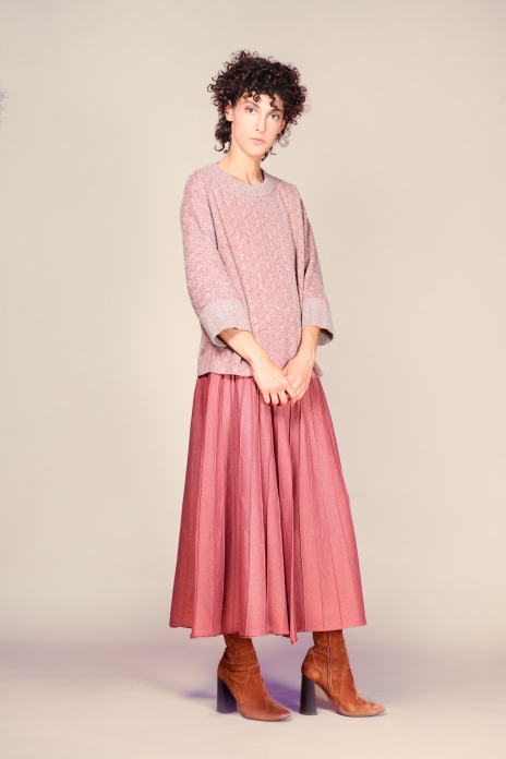 Pleated skirt IRIS Cinnamon