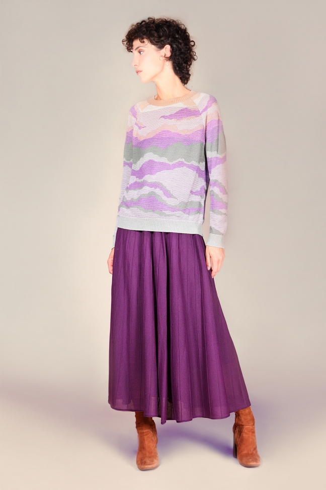 Pleated skirt IRIS Purple