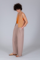 Pantalon large RIFF beige