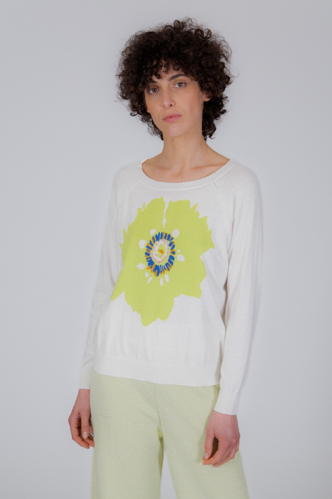 Pull CALENDULA blanc