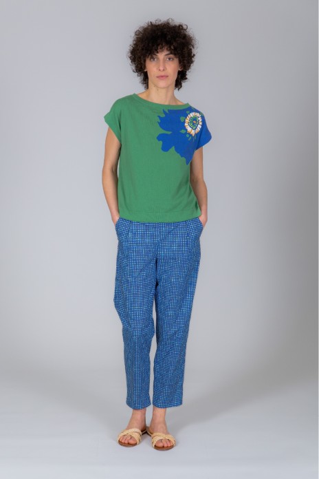 Pants GINGHAM bleu