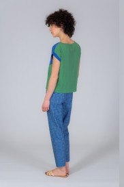 Pants GINGHAM bleu