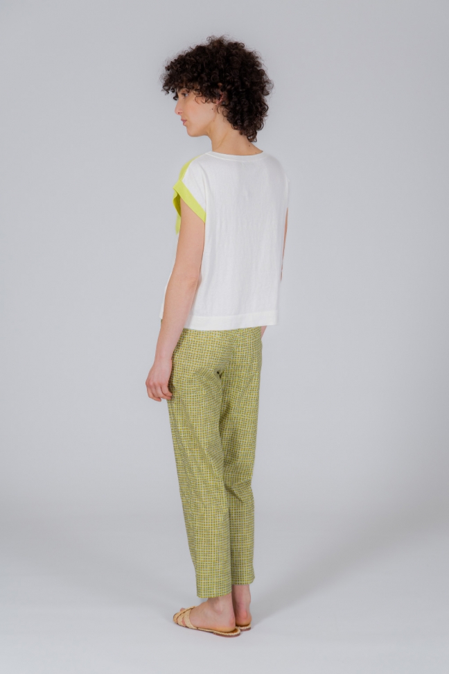 Pantalon GINGHAM jaune