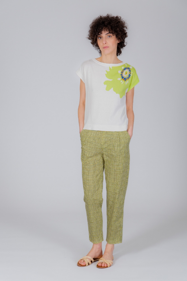 Pantalon GINGHAM jaune