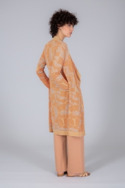 Long open cardigan SPACE orange