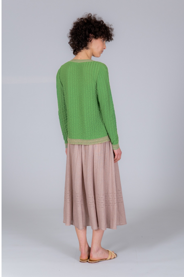 Pleated skirt RIFF beige