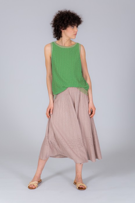 Pleated skirt RIFF beige