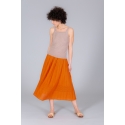 Pleated skirt RIFF orange