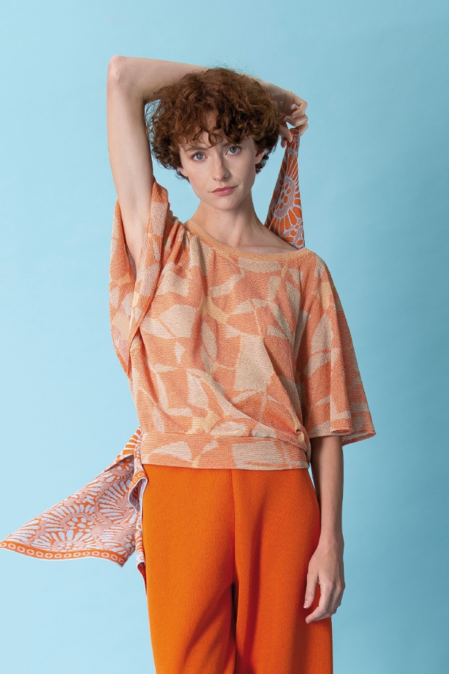 Butterfly tshirt SPACE orange