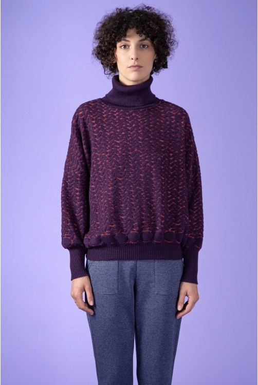 Pull large STITCH Bordeaux Pull large STITCH Bordeaux