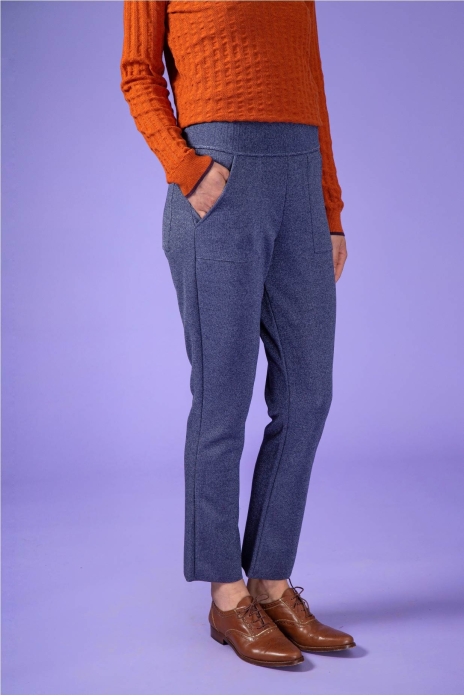 Straight Pants Pearl Acier