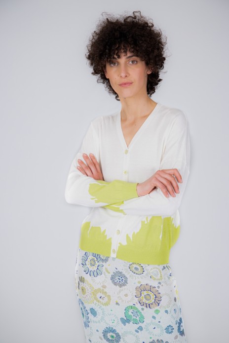 Cardigan CALENDULA white