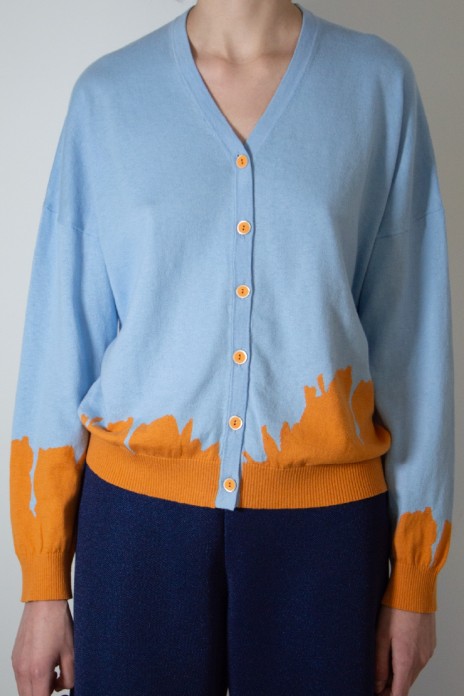 Cardigan CALENDULA ciel