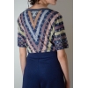 Tied up tshirt TASTO navy