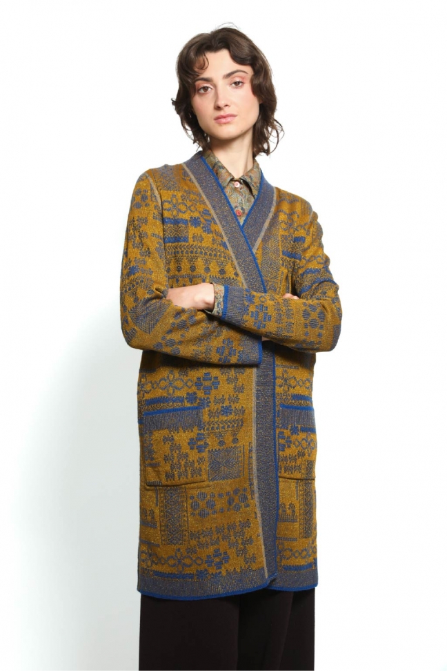Gilet Long BORDER bleu