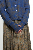 Mittens BORDER blue