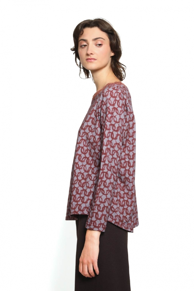 Tshirt BOUCLE mauve