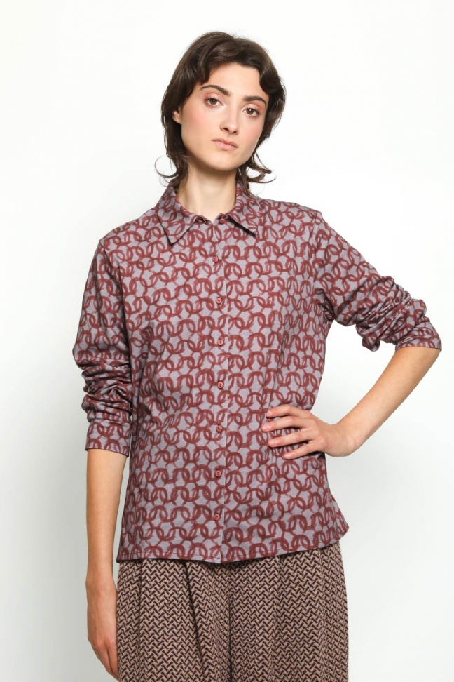 Chemise BOUCLE mauve