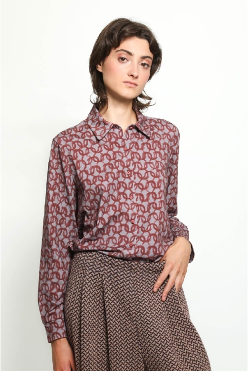 Chemise BOUCLE mauve