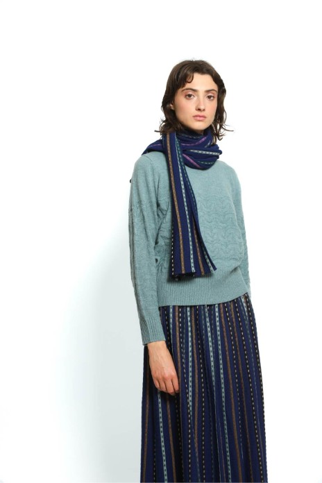 Scarf BROCELIANDE blue