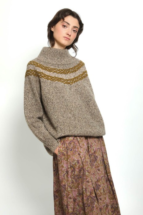 Large sweater CORNELIE beige