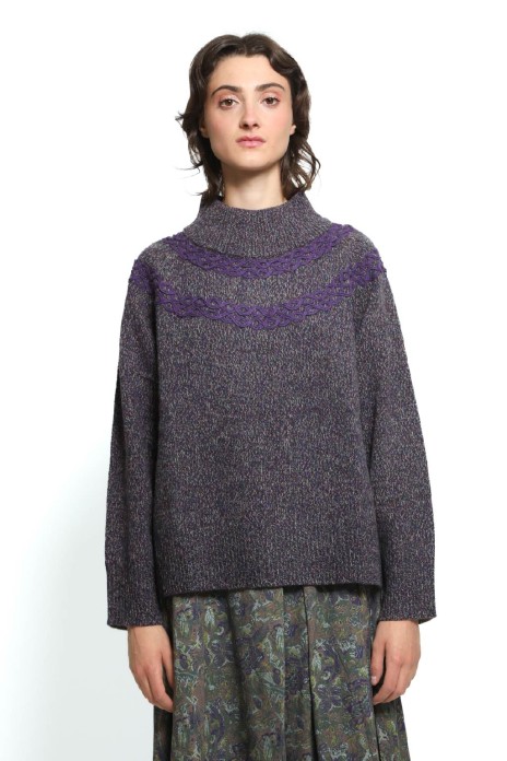 Large sweater CORNELIE purple