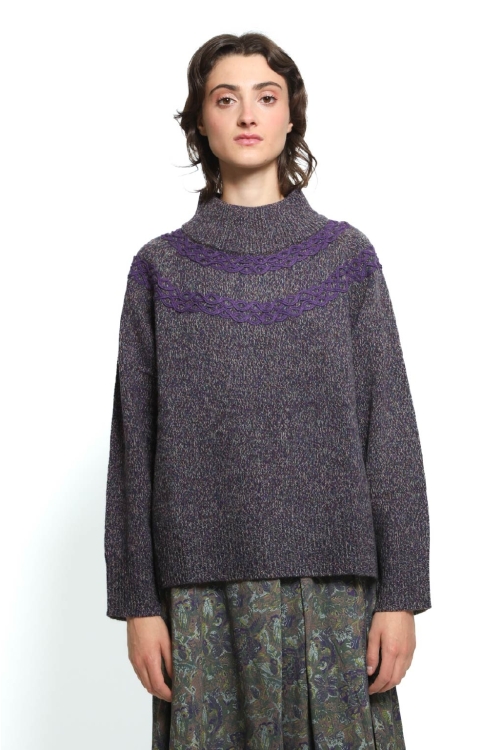 Large sweater CORNELIE purple Large sweater CORNELIE purple