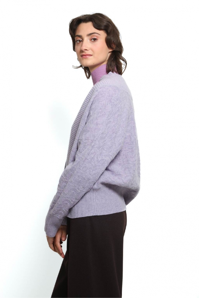 Cardigan CURLY mauve