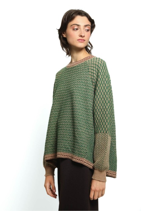 Large sweater ELFE green