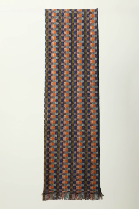 Check scarf ELFE blue