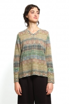 V sweater LIGHTS lime