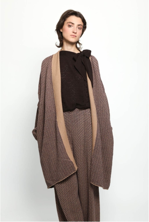Long open cardigan SEEDS beige